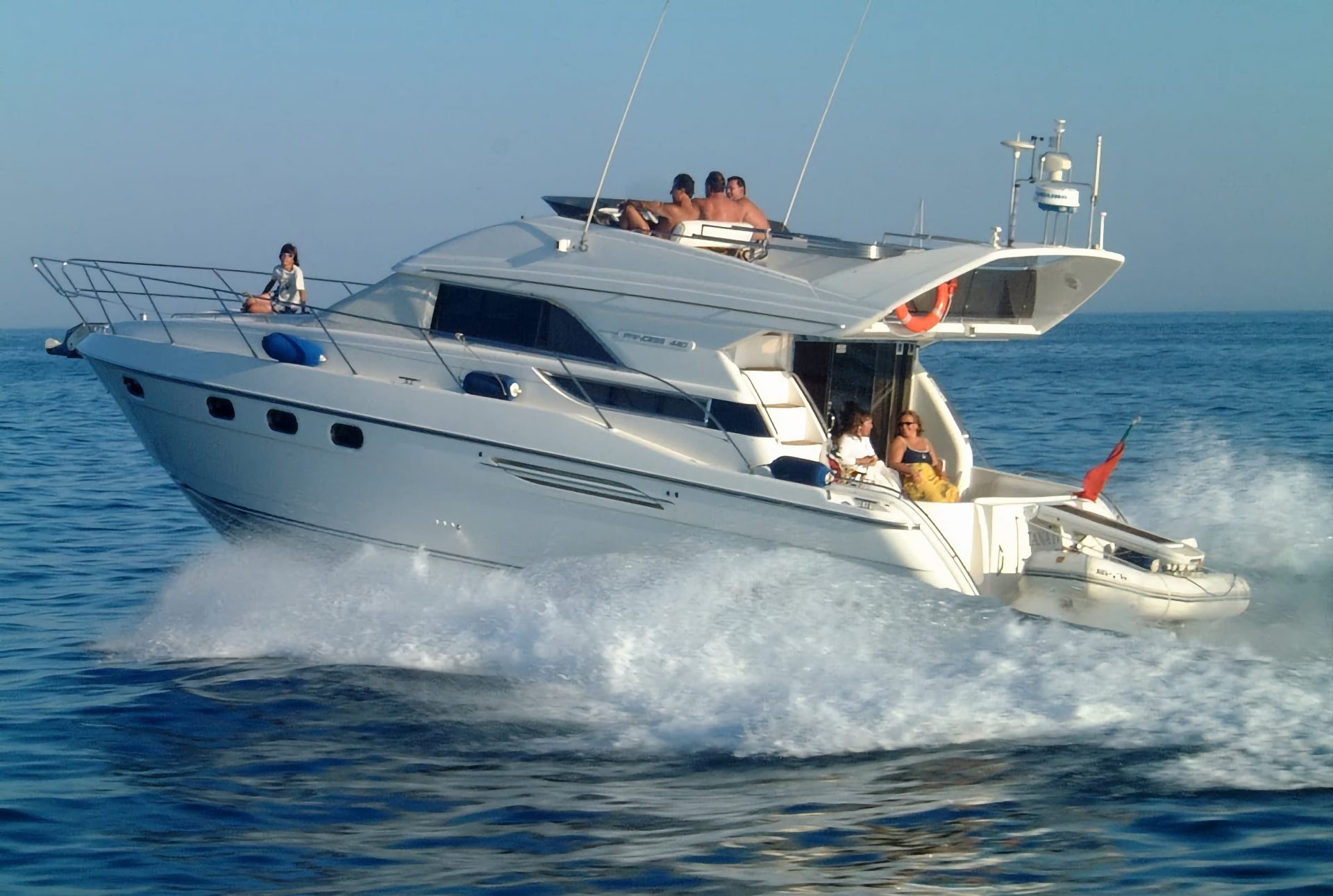 Fast and comfortable cruising on Princess 440 Flybridge yacht