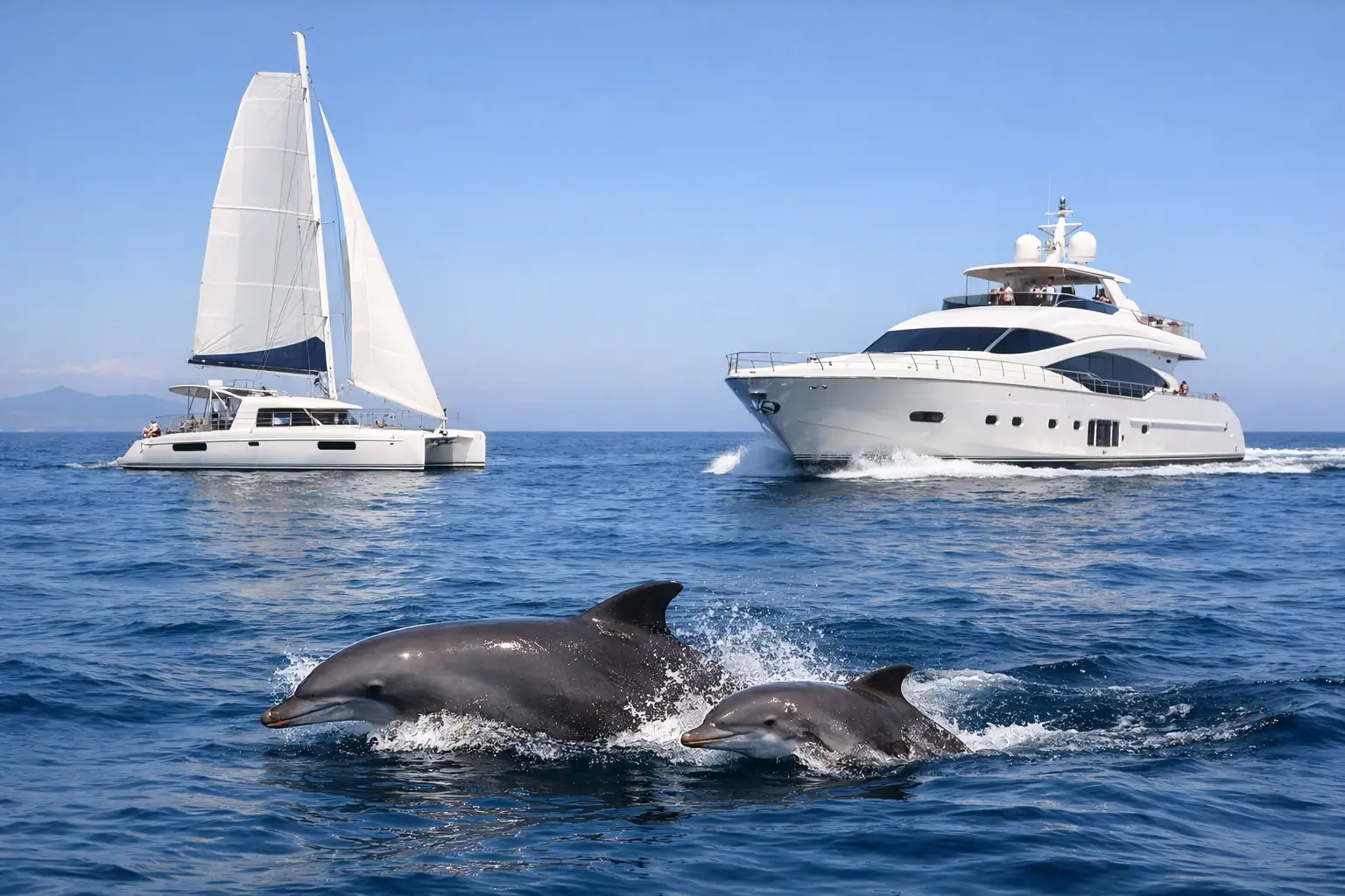 Catamaran vs Yacht: Noise and Cetacean Care
