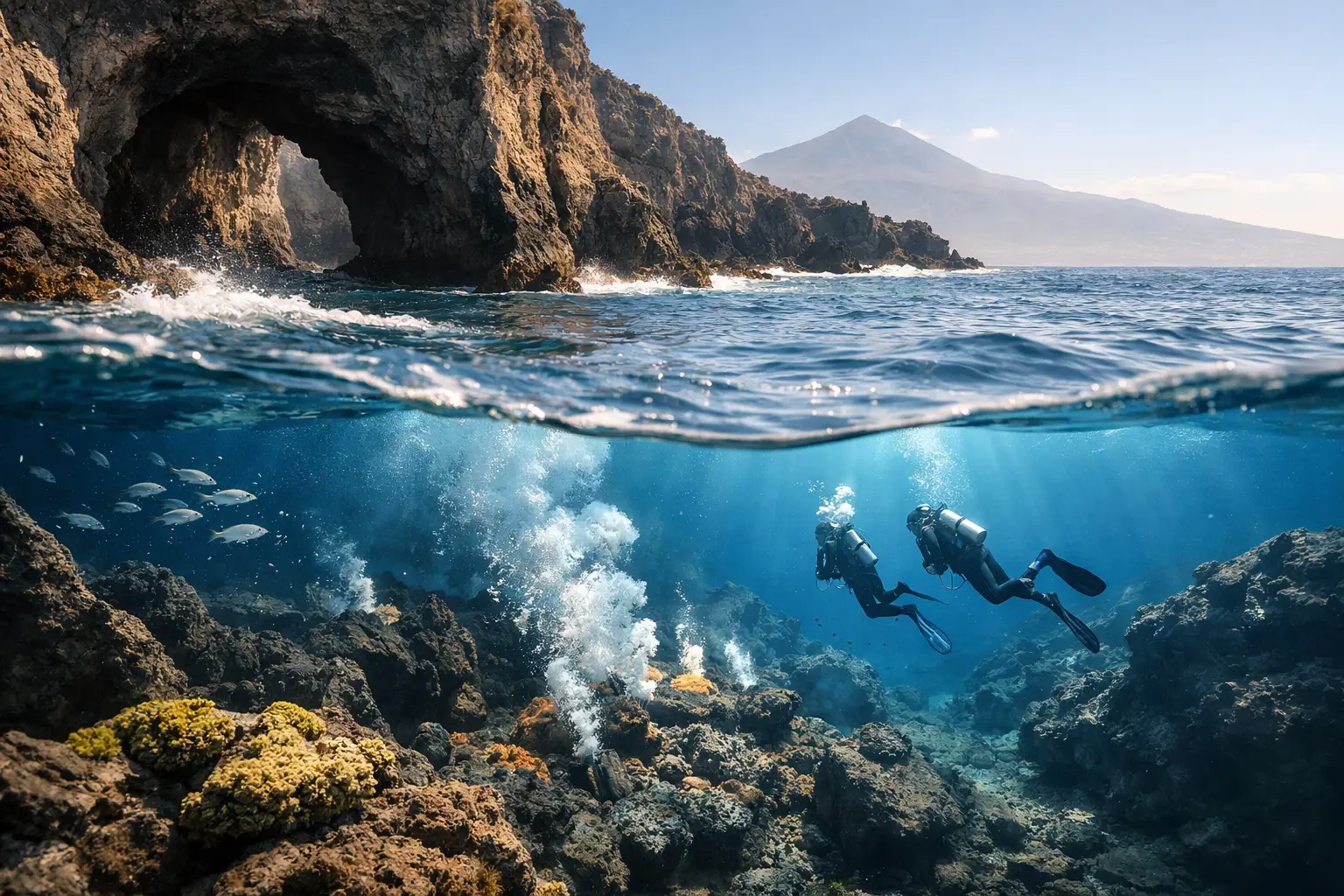 Tenerife Sea Caves and Underwater Volcanic Landscapes